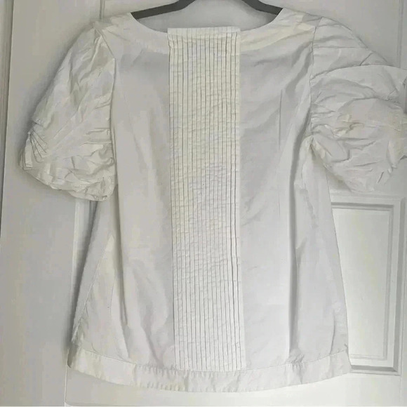 White cotton short sleeve blouse - size xs - Picture 4 of 6